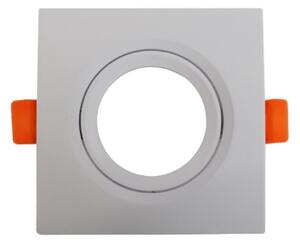 Cornice per faretto da incasso GU10 9x9 cm bianca