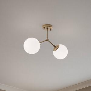 Plafoniera soffitto Damar Opviq, dimmerabile, Ottone / Oro, Soggiorno / Sala da pranzo, Vetro, Plafoniera