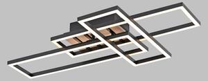 Lampada da soffitto a LED JUST LIGHT 14051-79, 20,50 W, 3000 K, 3000 lm, bianco caldo, IP20, legno/nero