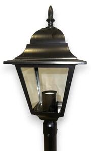 Lampioncino in alluminio su palo nero per esterno H120 cm a 1 luce 100W modello NEW YORK