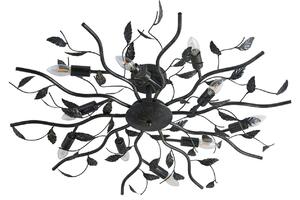 Plafoniera Lindby, Yos, dimmerabile, Nero, Camera da letto, Metallo, Fiorentino