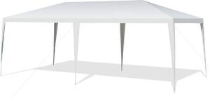 Gazebo da giardino 6x3 m, tenda da giardino impermeabile, tenda per feste con struttura in metallo, gazebo per feste, matrimoni, festival e mercatini, gazebo pop-up bianco
