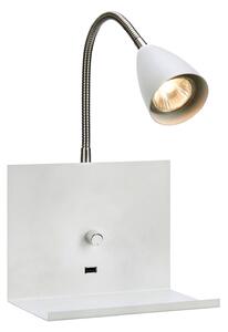 Applique da parete Markslöjd, Logi, dimmerabile, Bianco, Camera da letto, Metallo, Moderno