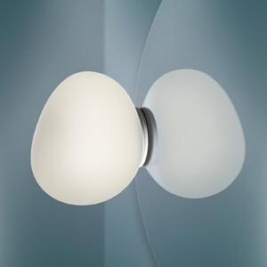 Applique da parete Foscarini, Gregg piccola, dimmerabile, Bianco, Bagno, Vetro, Design