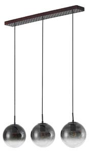 Lampada a sospensione Lucande, Veloura, dimmerabile, Grigio, Soggiorno, Vetro, Design
