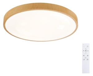 Brilagi-LED Lampada dimmerabile GLASS POOL DOUBLE LED/48W/230V 40 cm finitura legno + telecomando