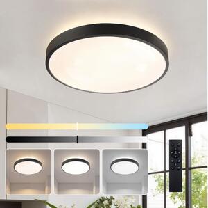 Brilagi - Lampada LED dimmerabile GLASS POOL DOUBLE LED/48W/230V 40 cm nera + telecomando