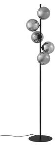 Lampada da terra Lindby, Orbelia, Nero, Soggiorno, Vetro, Moderno