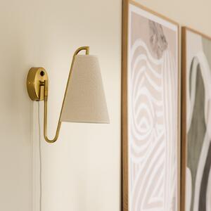 Applique da parete Globen Lighting, Lou Bouclè, Bianco, Soggiorno, Tessuto / Tessile, Design