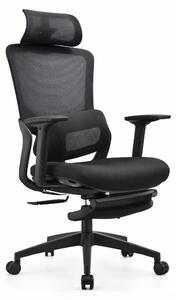 Sedia da ufficio ergonomica con schienale in rete e poggiatesta regolabile