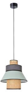 Lampada a sospensione MARKET SET, Singapour XML, dimmerabile, Verde, Soggiorno, Tessuto / Tessile, Design
