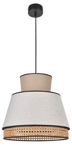Lampada a sospensione MARKET SET, Singapour M, dimmerabile, Beige, Soggiorno, Tessuto / Tessile, Design