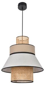 Lampada a sospensione MARKET SET, Singapour ML, dimmerabile, Beige, Soggiorno, Tessuto / Tessile, Design
