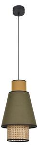 Lampada a sospensione MARKET SET, Singapour S, dimmerabile, Verde, Soggiorno, Tessuto / Tessile, Design