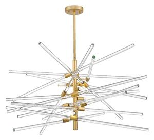 Zuma Line P0599-06A-V7AC - Lampadario a stelo REYKJAVIK 6xG9/42W/230V dorato