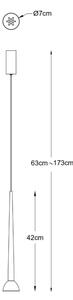 Zuma Line P0603-01A-P7B1 - Lampadario LED a sospensione su cavo BOSTON LED/5W/230V nero