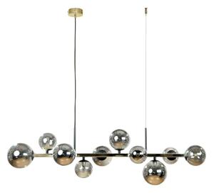 Zuma Line 1213 - Lampadario sospeso su cavo SERENITY 10xG9/8W/230V oro/nero fumé