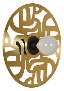 Applique da parete MARKET SET, Labyrinthe, dimmerabile, Dorato / Ottone, Soggiorno, Metallo, Design