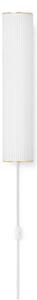 Applique da parete ferm LIVING, Vuelta 40, dimmerabile, Bianco, Soggiorno, Vetro, Design