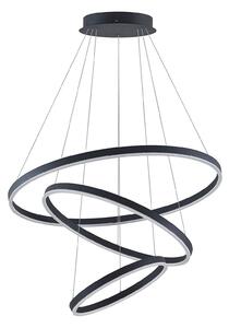 Lampada a sospensione Arcchio, Albiona, dimmerabile, Nero, Soggiorno, Metallo, Moderno