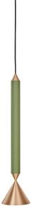Lampada a sospensione Pholc, Verde, Soggiorno, Plastica