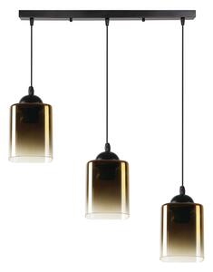 Lampada a sospensione sopra il tavolo da pranzo SERENA - 3xE27, 40W, nero / oro
