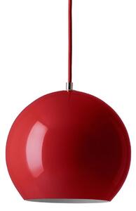 Lampada a sospensione &Tradition, Topan VP6, dimmerabile, Rosso, Soggiorno, Metallo, Design