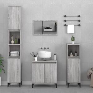 VidaXL Armadietto Bagno Bianco Lucido 80x33x60cm in Legno Multistrato