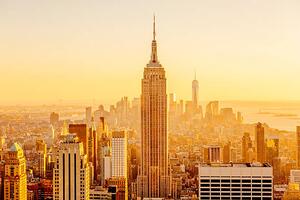 Fotografia Golden sunset in Manhattan New York City Usa, Alexander Spatari