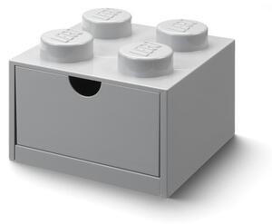 Scatola da tavolo grigia con cassetto Brick - LEGO®