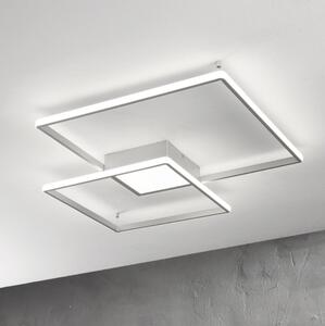 Ondaluce - Plafoniera dimmerabile a LED DOWEL LED/60W/230V 75x75 cm argento