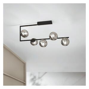 Ondaluce - Lampadario a stelo MONILE 5xE14/10W/230V nero/fumé