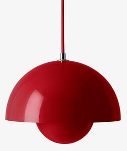 Lampada a sospensione &Tradition, Flowerpot VP1, dimmerabile, Rosso, Soggiorno, Metallo, Design