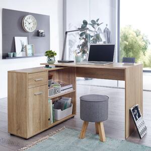 Scrivania ad angolo con ripiano sonoma 120 x 75,5 x 106,5 cm | Wohnling