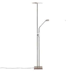Lampada da terra Lindby, Jonne, dimmerabile, Metallizzato, Soggiorno, Metallo, Moderno