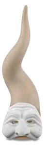 Bongelli preziosi corno con maschera pulcinella h 21 cm - varie colorazioni NOCCIOLA BIANCO