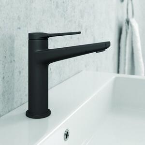 Miscelatore lavabo finitura nera opaca design moderno | KAM-KANDA NERO - KAMALU