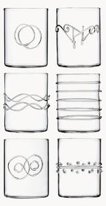 Set 6 bicchieri acqua fatti a mano Deco' Clear