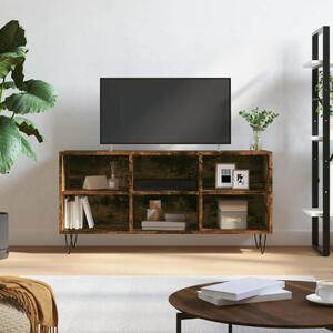 Mobile porta tv rovere fumo 103,5x30x50 cm in legno multistrato