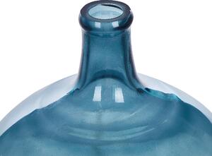 Vaso per fiori in vetro blu 31 cm decorativo fatto a mano rotondo a forma di bocciolo da tavolo Decorazione per la casa Design moderno Beliani