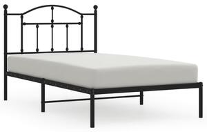 Letto adulto，Giroletto con Testiera，Letto singolo，Letto con testiera in  Metallo Nero 100x190 cm DGVS8672677