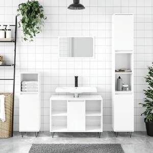 VidaXL Mobile sottolavabo bianco rovere sonoma 60x38,5x46 multistrato Set  di mobili per bagno 