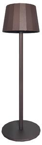 Lampada da Tavolo Dimmerabile Ø11,5x38 cm Accensione Touch USB in Ferro e Allluminio Ruggine