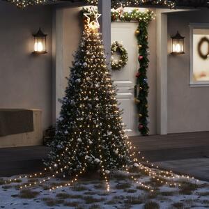 Illuminazione per Albero di Natale 320 LED Bianco Caldo 375 cm