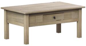 Tavolino Panama Vida Designs con 1 cassetto in legno massello – Tavolino da salotto rustico con spazio contenitivo