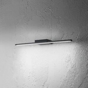 Lampada a parete GAP491C 12W 870lm 3000K IP44 in alluminio nero opaco - Gealuce - Applique LED moderna per interni a luce indiretta