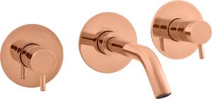 SEINA - Rubinetto per lavabo da incasso, Rose Gold - lucido SE131ZRL, RAV Slezák