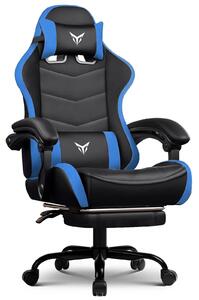 Sedia da gaming / da ufficio - XGC02 - Con poggiapiedi - Ergonomica - Regolabile in altezza - Girevole con rotelle - Struttura in metallo - 70×48,5×135 cm - Azzurro