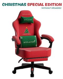 Sedia da gaming e da ufficio - ACE-PRO - Girevole con rotelle - Con braccioli - In pelle - Da montare - 130×59×55 cm - Rosso natalizio Multicolore