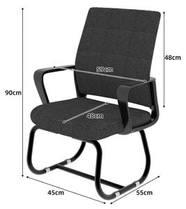 Sedia da ufficio minimalista - CQY20250923 - Struttura in metallo - Morbida e confortevole - Adatta per casa e ufficio - Da montare autonomamente - Colore: nero